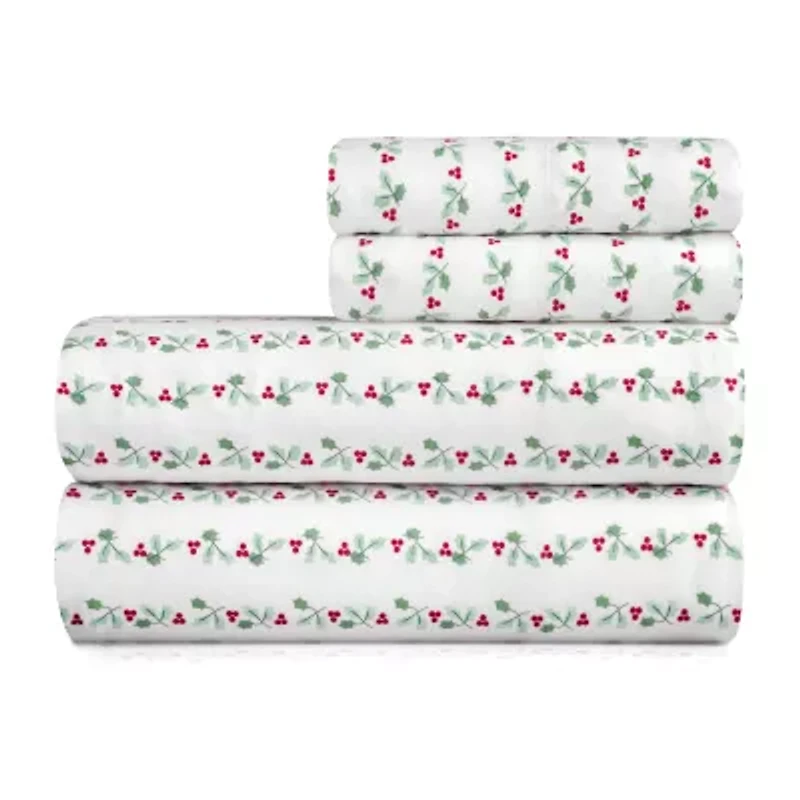 Martha Stewart Holiday Flannel Sheet Set
