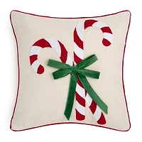 Martha Stewart Candy Cane Square Throw Pillow