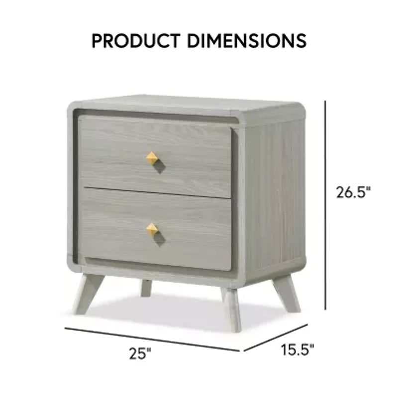 Sander 2-Drawer Nightstand