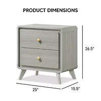 Sander 2-Drawer Nightstand