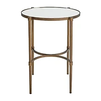 Martha Stewart Lia Mirrored Metal Chairside Table