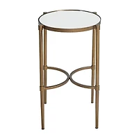 Martha Stewart Lia Mirrored Metal Chairside Table