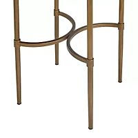 Martha Stewart Lia Mirrored Metal Chairside Table