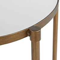 Martha Stewart Lia Mirrored Metal Chairside Table
