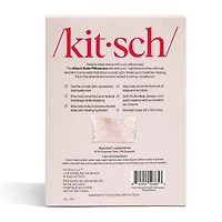 Kitsch Standard Satin Pillowcase - Striped Bows Face Pillow Cover