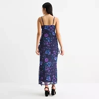 by&by Womens Juniors Floral Fit + Flare Dress
