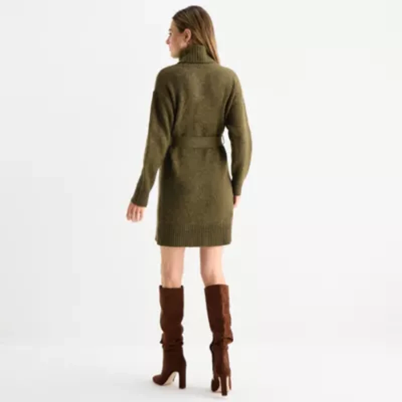 by&by Womens Long Sleeve Sweater Dress Juniors