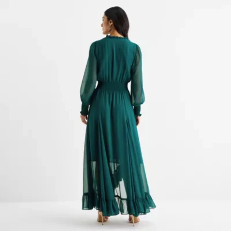 Sam And Jess Womens Long Sleeve Maxi Dress