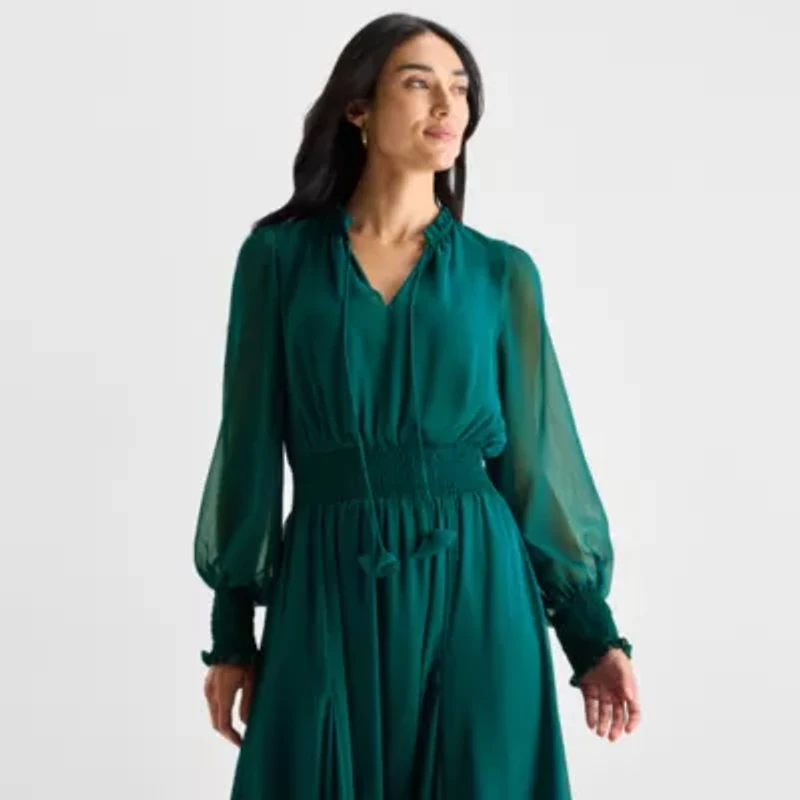 Sam And Jess Womens Long Sleeve Maxi Dress
