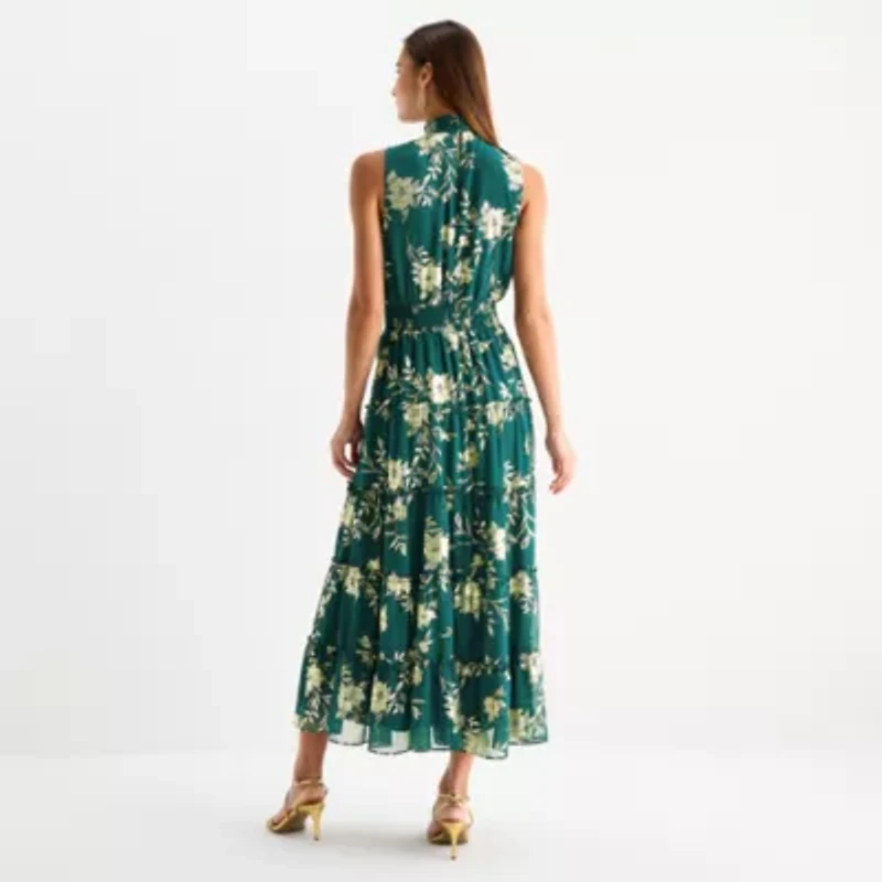 Sam And Jess Womens Sleeveless Floral Maxi Dress