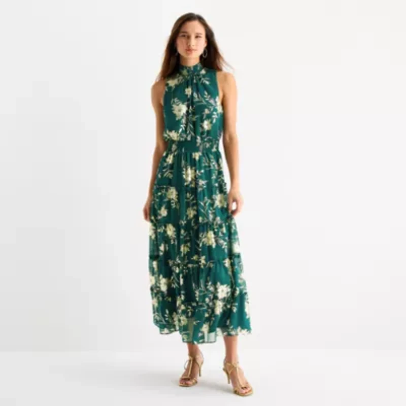 Sam And Jess Womens Sleeveless Floral Maxi Dress
