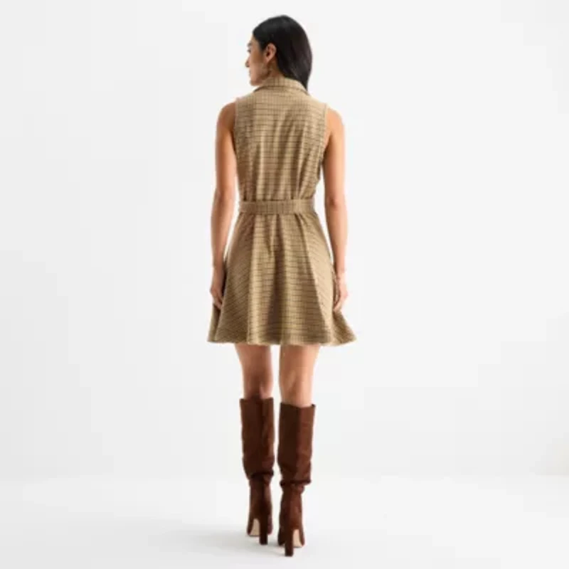 Sam And Jess Womens Sleeveless Fit + Flare Dress