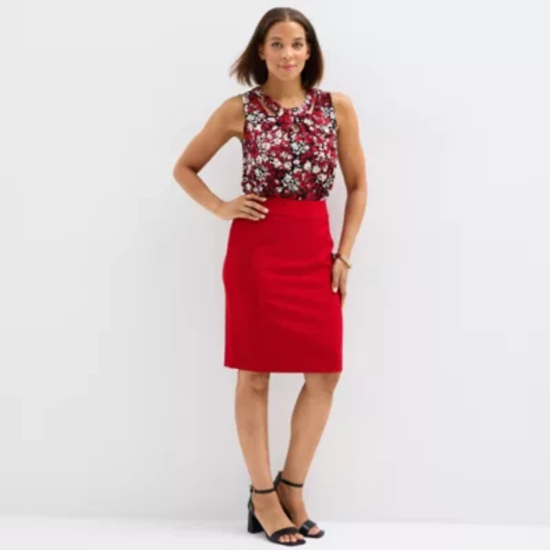 Black Label by Evan-Picone Womens Suit Skirt