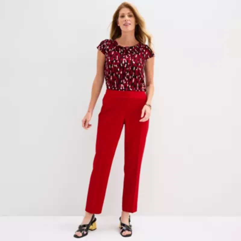 Black Label by Evan-Picone Womens Classic Fit Straight Suit Pant