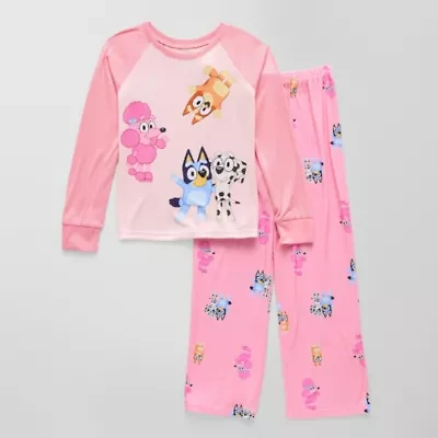 Little & Big Kid Girls Bluey Crew Neck Long Sleeve 2-pc. Pajama Sets