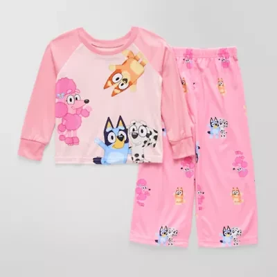 Toddler Girls Bluey Crew Neck Long Sleeve 2-pc. Pajama Sets