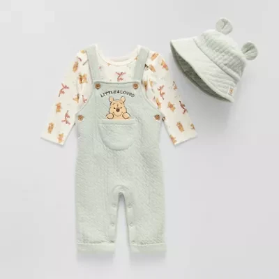 Disney Baby Boys 3-pc. Winnie The Pooh Overall Set