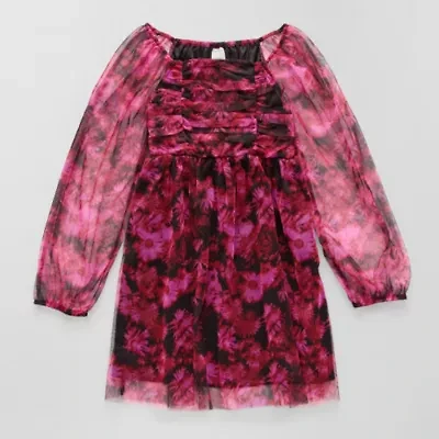 Thereabouts Little & Big Kid Girls Long Sleeve Balloon A-Line Dress