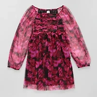 Thereabouts Little & Big Kid Girls Long Sleeve Balloon A-Line Dress