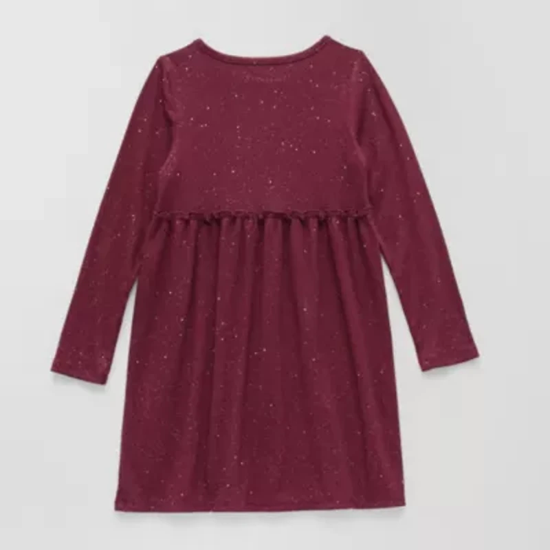 Thereabouts Little Girls Long Sleeve A-Line Dress
