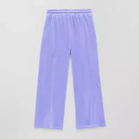 Xersion Ribbed Velour Little & Big Kid Girls Mid Rise Straight Regular Fit Pull-On Pant