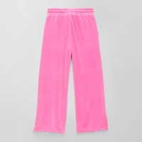 Xersion Ribbed Velour Little & Big Kid Girls Mid Rise Straight Regular Fit Pull-On Pant