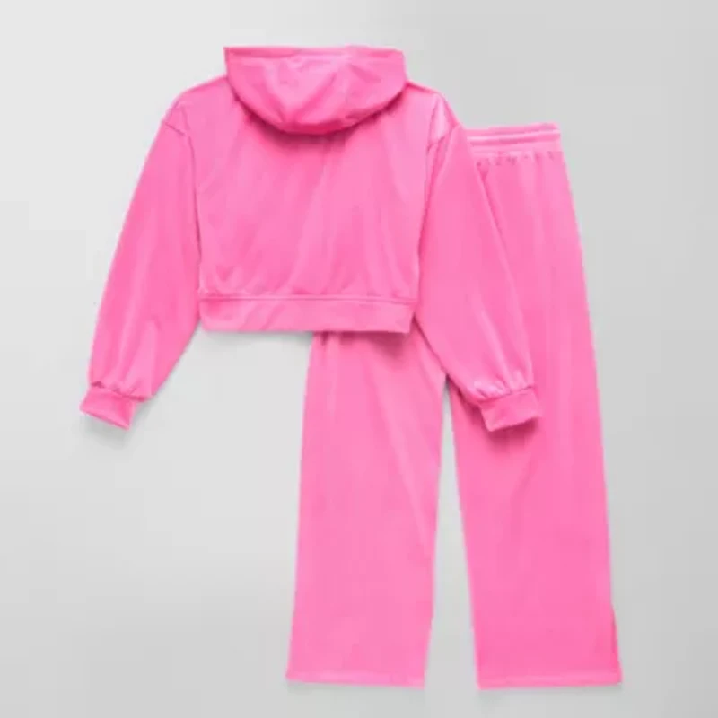 Xersion Ribbed Velour Little & Big Kid Girls 2-pc. Pant Set