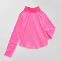 Xersion Soft Textured Little & Big Kid Girls Long Sleeve Regular Fit Henley Shirt