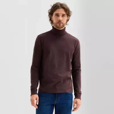 mutual weave Mens Long Sleeve Regular Fit Turtleneck