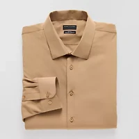 Shaquille O'Neal XLG Big And Tall Mens Regular Fit Easy Care Stretch Fabric Long Sleeve Dress Shirt
