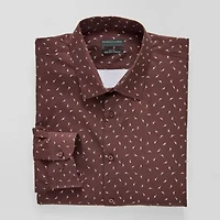 Shaquille O'Neal XLG Big And Tall Mens Regular Fit Easy Care Stretch Fabric Long Sleeve Dress Shirt