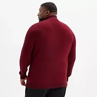 Shaquille O'Neal XLG Marl Big and Tall Mens Turtleneck Long Sleeve Pullover Sweater