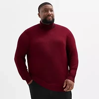 Shaquille O'Neal XLG Marl Big and Tall Mens Turtleneck Long Sleeve Pullover Sweater