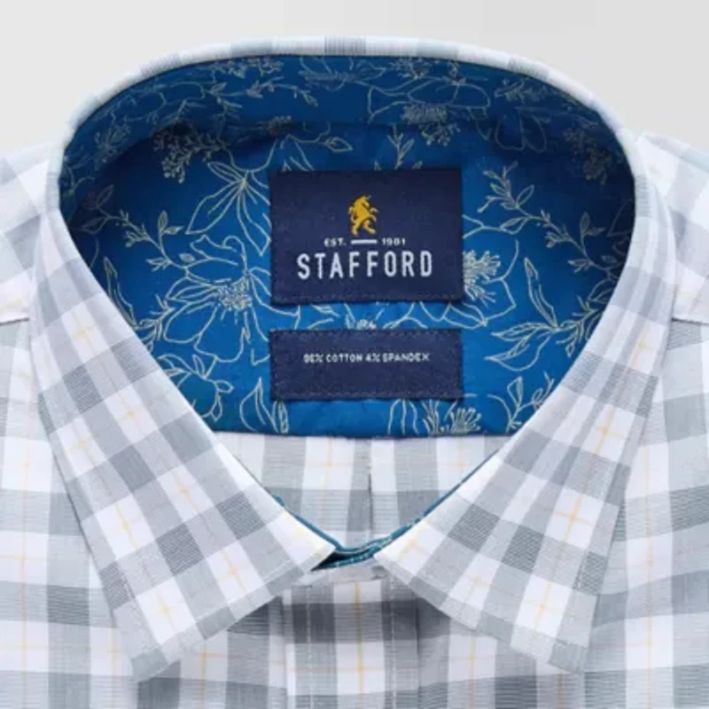 Stafford Mens Regular Fit Long Sleeve Dress Shirt