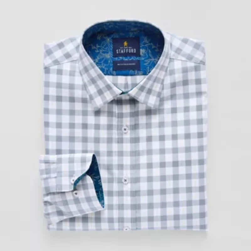 Stafford Mens Regular Fit Long Sleeve Dress Shirt