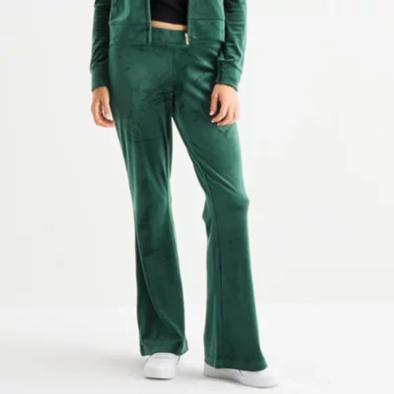 Juicy By Couture Womens Flare Mid Rise Juniors Track Pant