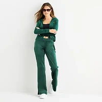Juicy By Couture Womens Flare Mid Rise Juniors Track Pant