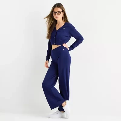 Juicy By Couture Womens Flare Mid Rise Juniors Pull-On Pant