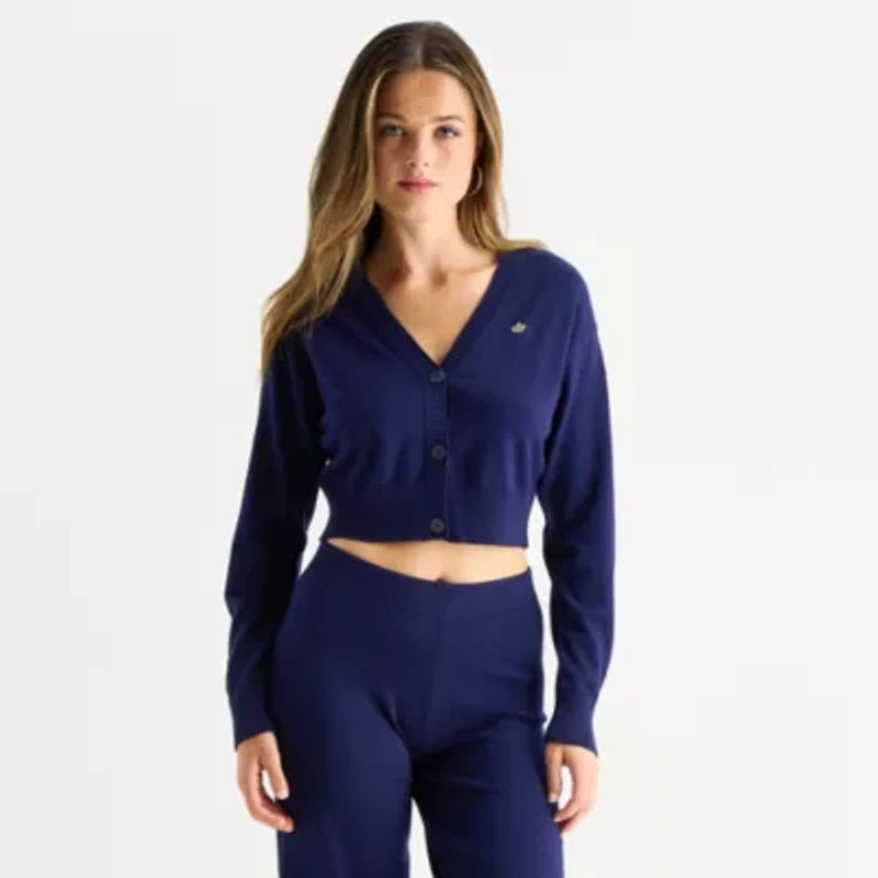 Juicy By Couture Womens Long Sleeve Button Juniors Cardigan