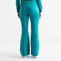 Juicy By Couture Womens Juniors Flare Mid Rise Track Pant