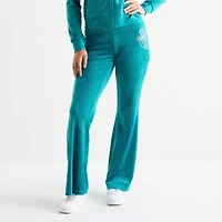 Juicy By Couture Womens Juniors Flare Mid Rise Track Pant