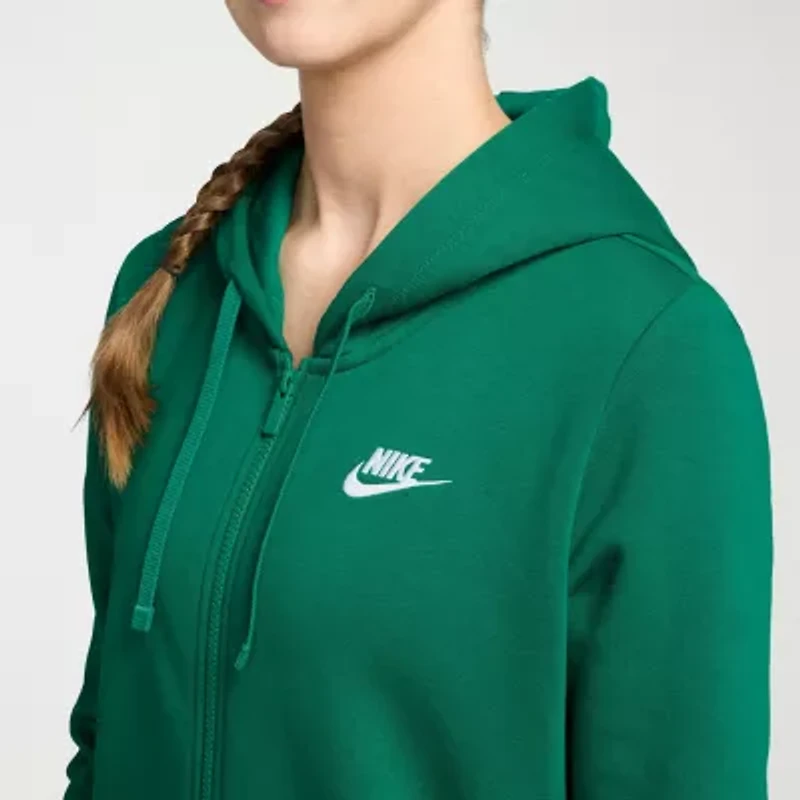 Nike Womens Long Sleeve Fleece Zipper Active Hoodie