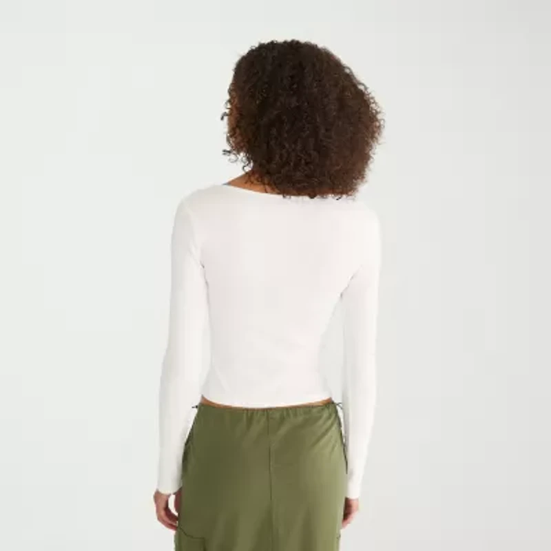 AEROPOSTALE Womens Round Neck Long Sleeve Juniors T-Shirt