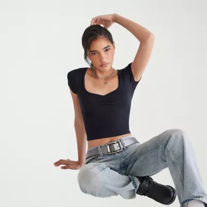 AEROPOSTALE Womens Round Neck Short Sleeve Juniors T-Shirt