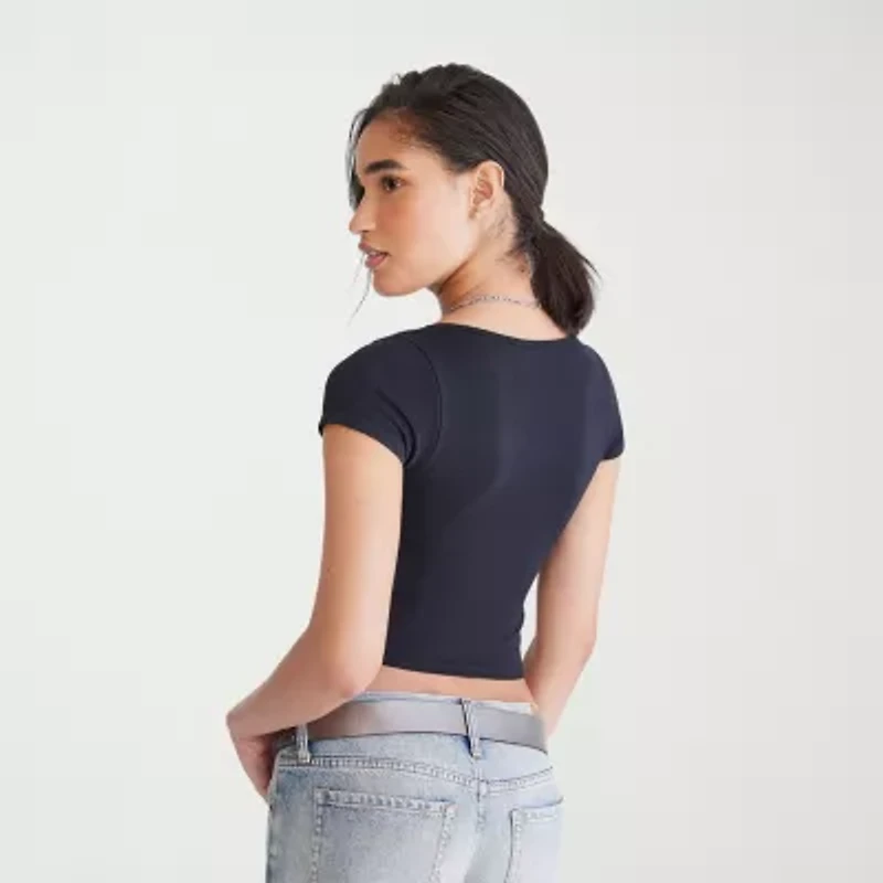 AEROPOSTALE Womens Round Neck Short Sleeve Juniors T-Shirt