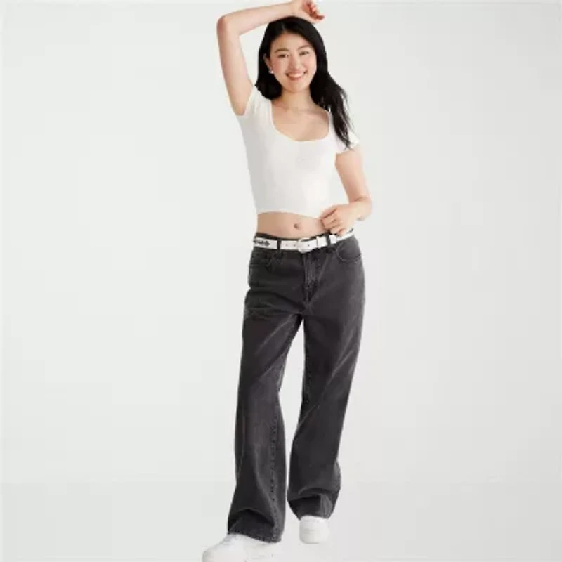 AEROPOSTALE Womens Juniors Round Neck Short Sleeve T-Shirt