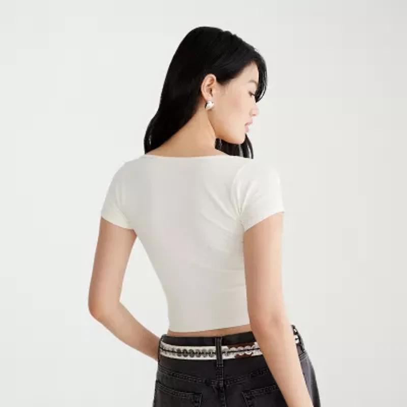 AEROPOSTALE Womens Juniors Round Neck Short Sleeve T-Shirt