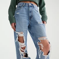 AEROPOSTALE Juniors Womens High Rise Loose Fit Jean