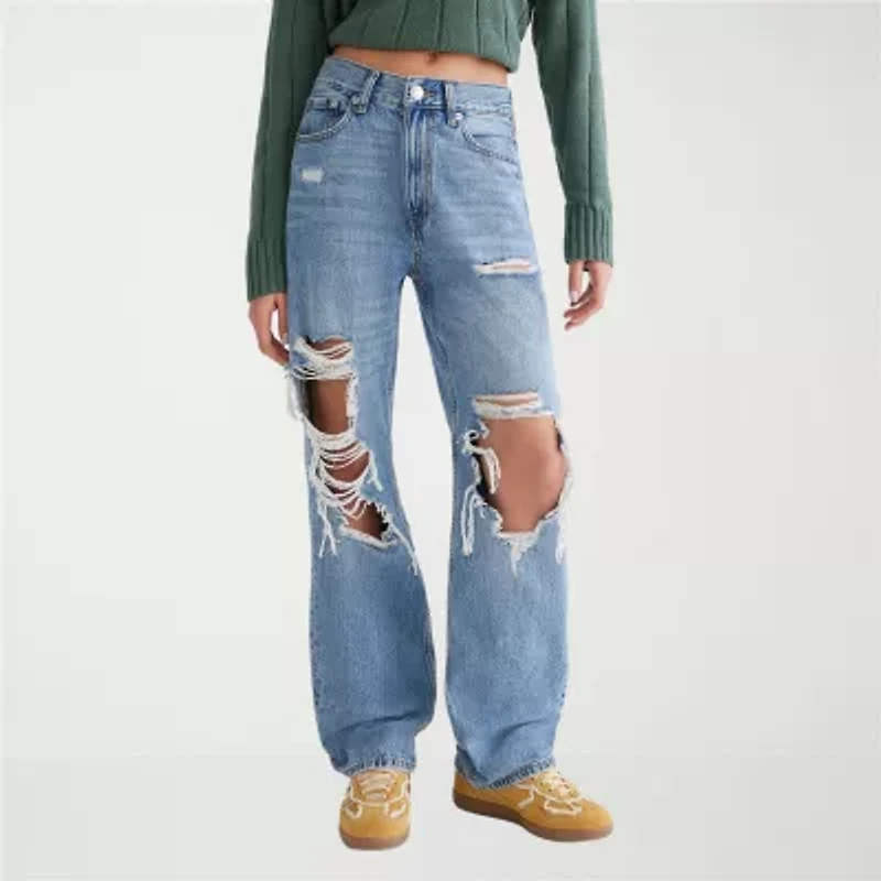AEROPOSTALE Juniors Womens High Rise Loose Fit Jean