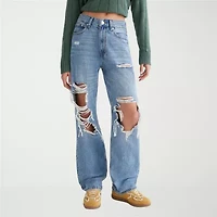 AEROPOSTALE Juniors Womens High Rise Loose Fit Jean